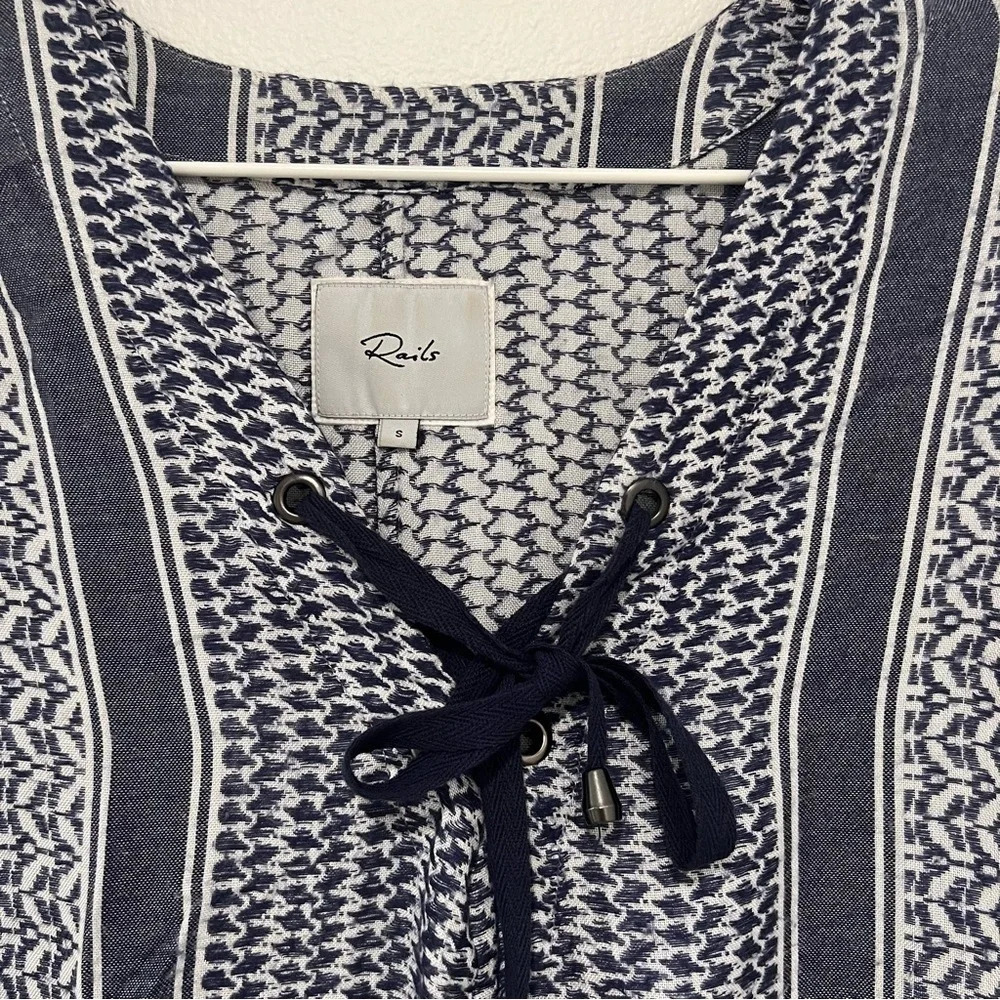 Rails Blue and White Top - Picture 2 of 4